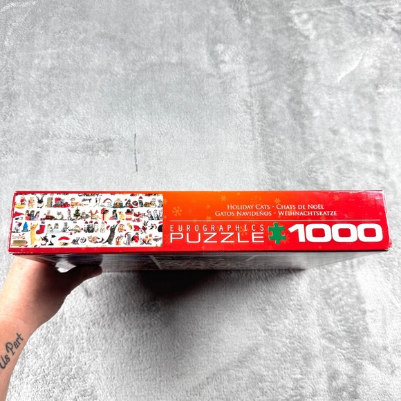 Eurographics Christmas Cat Puzzle Holiday Kitten 1000-Piece Opened - Picture 3 of 8